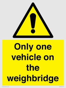 Only one vehicle on weighbridge